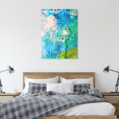 Dandelfarben, abstrakt blau und grün leinwanddruck (Insitu (Schlafzimmer))
