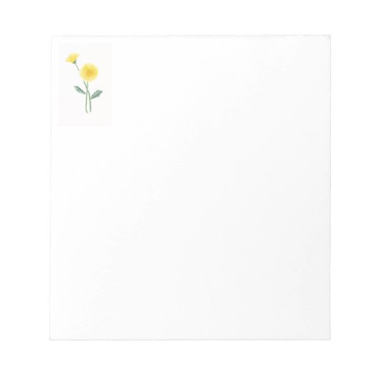 Dandeline Aquarell Notepad Notizblock (Vorderseite)