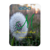Dandelion 3d Monogram Magnet (Vertikal)