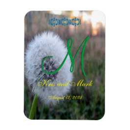 Dandelion 3d Monogram Magnet