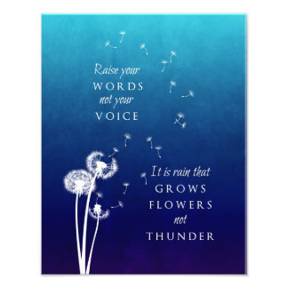 Dandelion Art - Heben Sie Ihre Worte Fotodruck