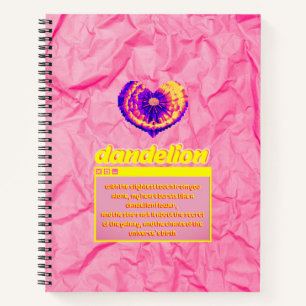 Dandelion-Artistic-soft-feminin-spiritu Notebook Notizblock