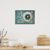 Dandelion Atmen Sie einfach die Zuhause Wall Art D Poster (Küche)