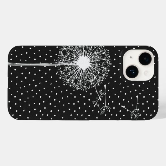 Dandelion auf Polka Dots Case-Mate iPhone Hülle (Rückseite (Horizontal))