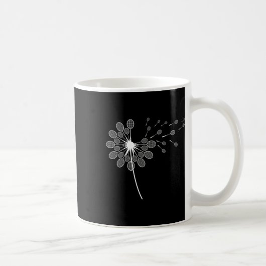 Dandelion Badminton Racket Shirt Badminton Player Kaffeetasse (Rechts)