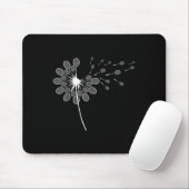 Dandelion Badminton Racket Shirt Badminton Player Mousepad (Mit Mouse)