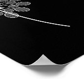 Dandelion Badminton Racket Shirt Badminton Player Poster (Ecke)