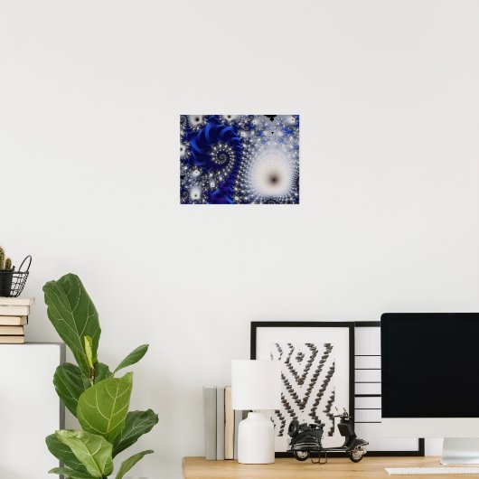 Dandelion Beautiful Abstrakt Fine Art Fraktal Poster (Heimbüro)