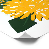Dandelion Bed Essble Weeds Gelb Poster (Ecke)