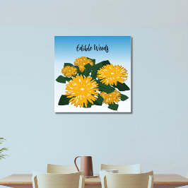Dandelion Bed Essble Weeds Gelb Poster