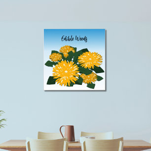 Dandelion Bed Essble Weeds Gelb Poster