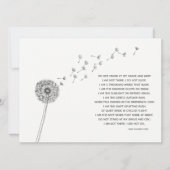 Dandelion Beileid für Loss Condolences flach Karte (Vorderseite)