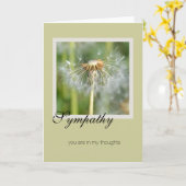 Dandelion Beileid Karte (Gelbe Blume)