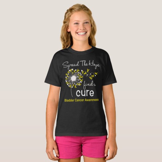 Dandelion Blase Cancer Awareness T-Shirt (Vorne ganz)