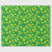 Dandelion Bloom Summer Blume Blumengelb Geschenkpapier (Flach)