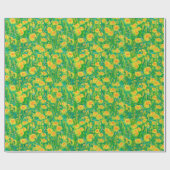 Dandelion Bloom Summer Blume Blumengelb Geschenkpapier (Flach)