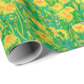 Dandelion Bloom Summer Blume Blumengelb Geschenkpapier (Rolleneckpunkt)