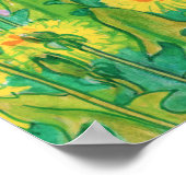 Dandelion Bloom Summer Blume Blumengelb Poster (Ecke)