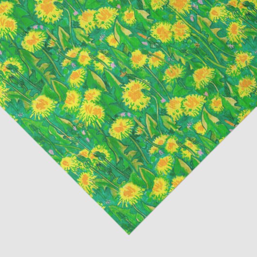 Dandelion Bloom Summer Blume Blumengelb Seidenpapier (Detail)