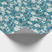 Dandelion Bloom Summer Blume Blumenmuster Aquamari Geschenkpapier (Ecke)