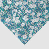 Dandelion Bloom Summer Blume Blumenmuster Aquamari Seidenpapier (Detail)