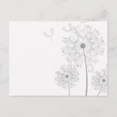 Dandelion Blossoms Vines Bridal Dankeschön Karten (Vorderseite)