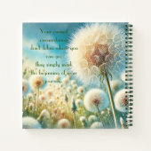 Dandelion Blowball & Zitat Nr. 2 Notizblock (Rückseite)