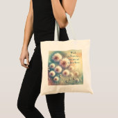 Dandelion Blowball & Zitat Tragetasche (Vorderseite (Produkt))