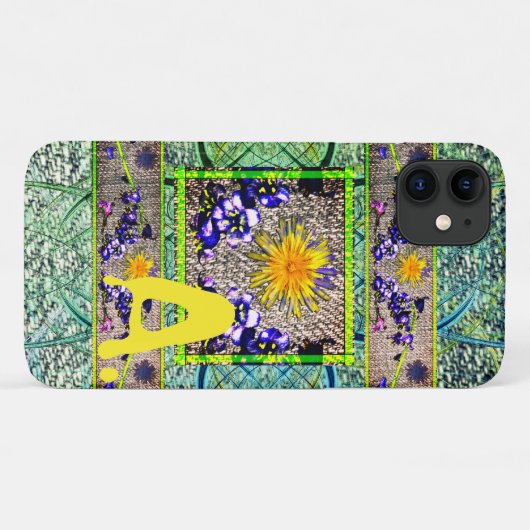 Dandelion Bluebell Denim Spring Monogram Phone Case-Mate iPhone Hülle (Rückseite (Horizontal))