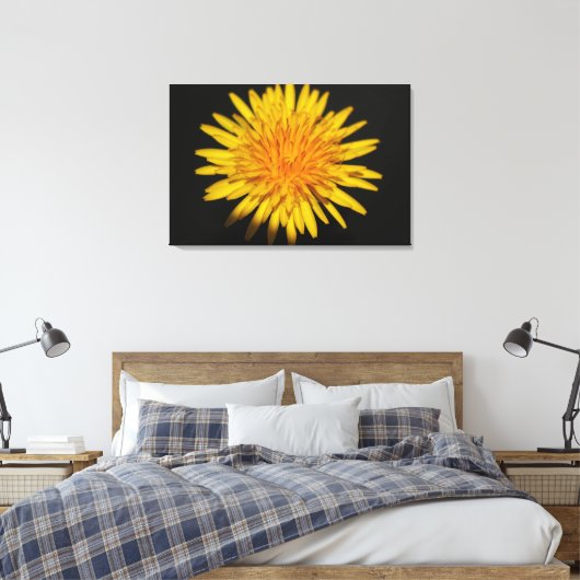 Dandelion Blume 36x24 (90x60cm) waccna Leinwanddruck (Insitu (Schlafzimmer))