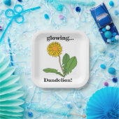 Dandelion Blume Blumenmuster Party Pappteller (Party)