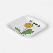 Dandelion Blume Blumenmuster Party Pappteller (Gewinkelt)