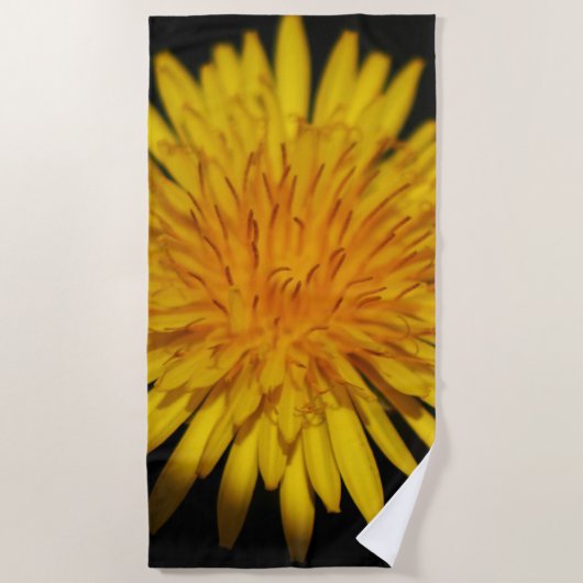 Dandelion-Blume btcnm Strandtuch (Vorderseite)