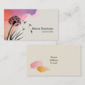 Dandelion Blume Business Card Visitenkarte (Vorne/Hinten)
