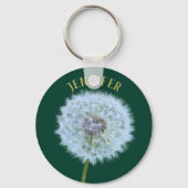 Dandelion Blume Dandelion Clock Personalisiert Schlüsselanhänger (Vorderseite)