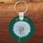 Dandelion Blume Dandelion Clock Personalisiert Schlüsselanhänger (Vorderseite)