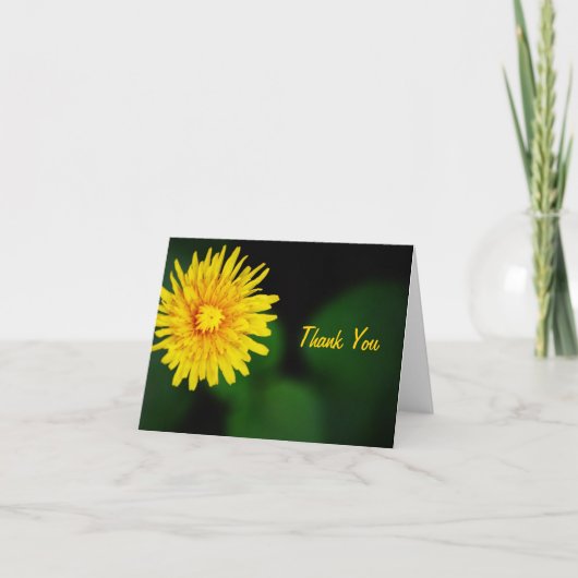 Dandelion Blume Danke Note Card (Vorderseite)