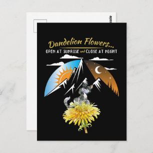 Dandelion Blume Fakten - Natur Lover Postkarte