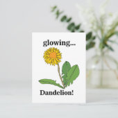 Dandelion Blume Floral Postkarte (Stehend Vorderseite)