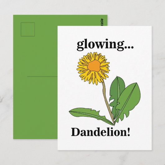 Dandelion Blume Floral Postkarte (Vorne/Hinten)