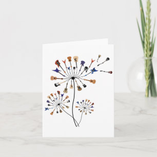 Dandelion Blume Gitarre Lover Gitarrist Karte