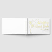 Dandelion Blume Gold Foil Wedding Guest Book Gästebuch (Voll)