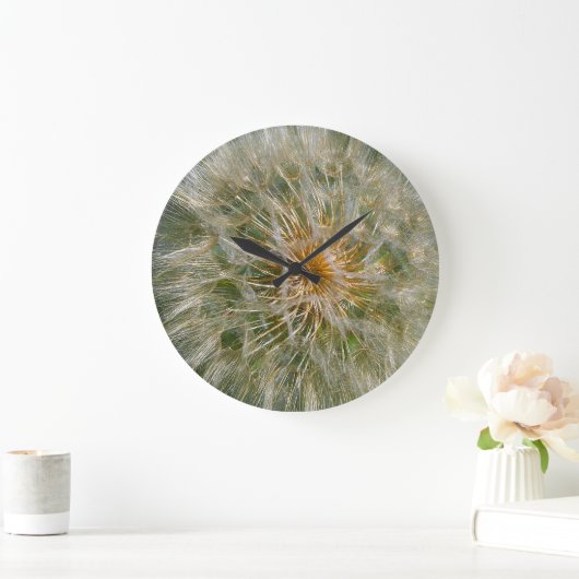 Dandelion-Blume Große Wanduhr (Zuhause)