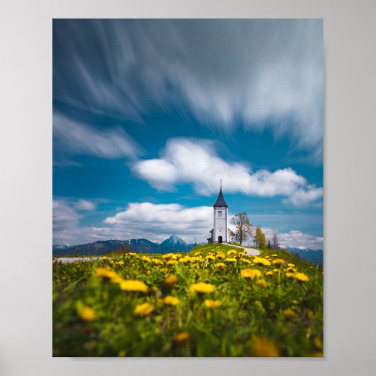 Dandelion-Blume in der Kirche des Primus Jamnik Sl Poster (Vorne)