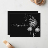 Dandelion-Blume in Mitteilungskarten für Wind-Scri (Vorderseite/Rückseite Beispiel)