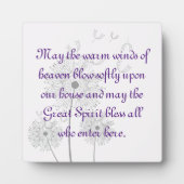 Dandelion Blume Leere diese Zuhause Plaque Fotoplatte (Vorderseite)