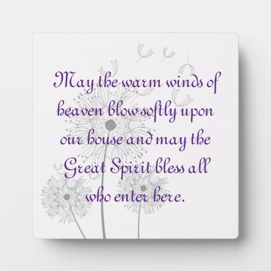 Dandelion Blume Leere diese Zuhause Plaque Fotoplatte (Vorderseite)