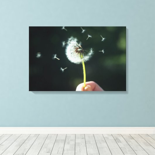 Dandelion-Blume Leinwanddruck (Insitu (Holzboden))