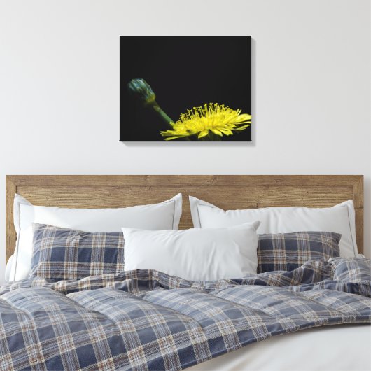 Dandelion-Blume Leinwanddruck (Insitu (Schlafzimmer))