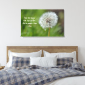 Dandelion-Blume Leinwanddruck (Insitu (Schlafzimmer))